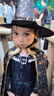 乖奇奇兒童萬(wàn)圣節服裝cosplay幼兒園恐怖吸血鬼女巫小惡魔斗篷演出服裝 黑色女巫法師+隨機帽子 130 曬單實(shí)拍圖