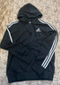 adidas休閑連帽拉鏈夾克外套男裝秋季阿迪達斯官方輕運動(dòng)GK9032   黑色/白   L 曬單實(shí)拍圖