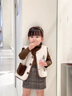 G.duck小黃鴨童裝拉布布衣服女童馬甲春秋外穿兒童秋裝洋氣女孩寶寶坎肩 咖色 110 建議4~5歲【100-110cm】cm 曬單實(shí)拍圖