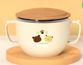 迪士尼（Disney）小學(xué)生湯碗上學(xué)專用兒童吃飯碗飯盒不銹鋼保溫雙耳帶蓋把手柄316 【一沖水即凈】小熊碗(單碗 650ml 1個(gè) 曬單實(shí)拍圖