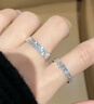 中國黃金碎碎冰情侶戒指一對求婚銀對戒女生生日禮物女友老婆結婚紀念日 碎碎冰情侶對戒【京速達】 曬單實(shí)拍圖