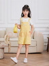 IEFMINI【愛(ài)依服童裝】2025夏季新款甜美可愛(ài)洋氣女童背帶套褲 黃 130 曬單實(shí)拍圖