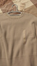 無(wú)印良品（MUJI）女式 棱紋編織 圓領(lǐng)短款針織衫 長(cháng)袖女款 女裝 薄款毛衣 燕麥色 L (165/88A) 曬單實(shí)拍圖