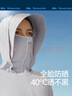 蕉下（beneunder）防曬衣女中長款夏季防紫外線防曬服連帽外套 淺月灰 M 曬單實(shí)拍圖