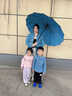 AILUKI日本雨傘男士大號直桿長(cháng)柄雨傘加固加厚結實(shí)抗風(fēng)暴雨家用批量定制 總裁藍-125㎝加大 12骨 曬單實(shí)拍圖