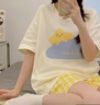浪莎純棉睡衣女夏季薄款可愛(ài)少女全棉短袖短褲2025新可外穿女士家居服 曬單實(shí)拍圖