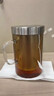 尚明耐熱玻璃泡茶杯茶水分離不銹鋼過濾辦公茶杯帶蓋帶把透明水杯家用 500ml【店長推薦】透明把 曬單實拍圖