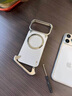 派凡 適用蘋(píng)果iphone17promax手機殼磁吸真皮殼金屬無(wú)邊框皮質(zhì)保護套輕奢商務(wù)高級感皮革外殼2025新款 鈦灰銀【真皮材質(zhì)/旋轉支架/輕奢商務(wù)風(fēng)】 17Promax 曬單實(shí)拍圖