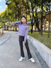 優(yōu)優(yōu)1點（Yoyo one）女童套裝春秋2025新款洋氣兒童衛(wèi)衣喇叭褲12歲女孩大童運動服秋裝 18328黑色10153紫色 160 160cm 曬單實拍圖