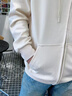 回力青少年連帽衛(wèi)衣男春秋季重磅挺闊開(kāi)衫外套松弛感寬松休閑男生上衣 淺米(h回力彩字胸標(biāo)) XL /180(不縮水不褪色) 曬單實(shí)拍圖