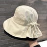 莎蒂莉化療后女士光頭帽時(shí)尚漁夫帽大頭圍開(kāi)顱術(shù)后帽子圓帽病人遮脫發(fā)帽 米白色 曬單實(shí)拍圖