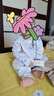 DOMIAMIA嬰兒家居服兒童睡衣長袖分體睡衣童裝衣服春夏套裝 長袖套裝-藍嶼泡泡 （瑩緞） 80 曬單實拍圖