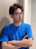 愛科超輕純鈦斯文眉線方框近視眼鏡男款大臉可配變色度數(shù)防藍光眼鏡框 黑銀色（6606） 單買鏡框 曬單實拍圖