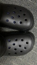 名創(chuàng)優(yōu)品（MINISO）洞洞鞋男夏季外穿沙灘涼鞋防滑厚底踩屎感包頭涼拖鞋黑色42-43 曬單實拍圖