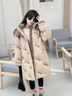 G.DUCKKIDS女童2025新款棉服兒童中大童冬裝洋氣棉襖中長(cháng)款外套棉衣 卡其色 170 cm 曬單實(shí)拍圖