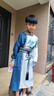 樂(lè )卡利男童漢服宋朝服裝武俠風(fēng)公子服小少爺男孩兒童古裝江湖劍客演出服 【竹?！刻籽b 薄款 130 曬單實(shí)拍圖