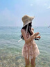 南木熊泳衣女夏純欲連體25新款露背顯瘦遮肚高級性感泡溫泉裙式沙灘泳裝 米咖網(wǎng)紗泳衣【75-115斤】 曬單實(shí)拍圖