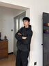 京御貴族沖鋒衣外套男士春秋冬季2025新款休閑寬松美式上衣服工裝連帽夾克 黑色 XL 建議體重（120-145）優(yōu)先發(fā)貨 曬單實(shí)拍圖