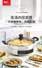 利仁（Liven）電餅鐺家庭用電煎鍋304不銹鋼0涂層電餅檔34cm加大55mm加深三明治早餐機DJG-J3455 曬單實(shí)拍圖