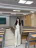 彌柯菲 MEKF秋冬新款慵懶溫柔修身針織吊帶毛衣女百搭休閑寬松馬海毛開衫上衣 開衫+吊帶 M 曬單實(shí)拍圖