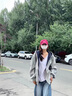 魯雅爾韓版潮流連帽開衫衛(wèi)衣女早秋季拼色設(shè)計感小個子寬松顯瘦休閑外套 灰色 L 曬單實拍圖