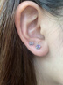 LnieerS925銀針月光石耳釘女養耳洞螺絲防掉耳環(huán)高級耳骨釘精致免摘耳飾 粉色耳釘一對【925銀針】 曬單實(shí)拍圖