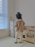 幼歌（YOUGE）嬰幼兒秋季新款內(nèi)里純棉娃娃領(lǐng)上衣元?dú)庥H膚百搭外套潮 卡其 100 cm 曬單實(shí)拍圖