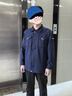 梵可梵高端工作服男裝秋冬耐磨工廠車間廠服工程服套裝勞保服上衣定制 藏藍套裝【時尚大氣-抗皺有型】 XL /175 曬單實拍圖