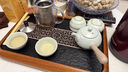 陶尚吟實(shí)木烏金石小茶盤(pán)中式簡(jiǎn)約家用茶臺(tái)儲(chǔ)水式排水兩用小型托盤(pán) 實(shí)木蘇窗綠檀石45*28 曬單實(shí)拍圖