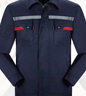  乾朗 春秋防靜電工作服套裝男女長(cháng)袖厚款耐磨勞保服帶反光條電焊工服汽修工程服加油站電力局工裝可定制logo 藏藍色春秋套裝180 曬單實(shí)拍圖