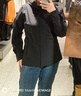 KOLON SPORT/可隆戶外軟殼衣 女子防水防風透濕3L復合彈力夾克 LKJK5AN044-BK 黑色 L 170/92A 曬單實拍圖