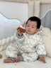 DOMIAMIA嬰兒連體羽絨服冬季保暖白鵝絨男女寶寶外出連體衣爬服哈衣 松林花語(yǔ)【90白鵝絨】 80 曬單實(shí)拍圖