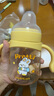 樂扣樂扣嬰兒鴨嘴杯6個月以上寶寶學(xué)飲杯PPSU帶刻度吸管奶瓶喝水杯子 曬單實(shí)拍圖