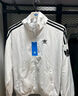 adidas情侶款復古風梭織立領(lǐng)夾克外套男女阿迪達斯官方三葉草 亮白 L 曬單實拍圖