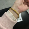 BUKKEHAVE金包銀手鐲莫比烏斯四葉手鐲女款古法傳承送女友老 約25g 56圈號 默認(rèn) 包金1克 曬單實拍圖