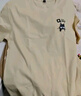 名創(chuàng  )優(yōu)品（MINISO）短袖男純棉休閑寬松夏季圓領(lǐng)百搭青少年潮流半袖t恤 淺米 XL 曬單實(shí)拍圖