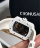 CRONUSART克洛斯碳素女士名牌手表潮流時尚鏤空機(jī)械腕表七夕禮物送女友 椰子白 曬單實拍圖