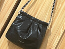 CHARLES&KEITH鏈條單肩腋下托特包流浪包包女包女友生日禮物CK2-20671559 Noir黑色 M 曬單實(shí)拍圖