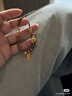 金小貅黃金吊墜古法點(diǎn)鉆小滴溜足金鑲嵌小金象金花掛墜泡泡手串DIY配件 0.65g,小泡泡吊墜-多退少補 曬單實(shí)拍圖