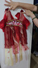 安妮優(yōu)兒中秋節(jié)漢服女童中國(guó)風(fēng)超仙連衣裙女孩2025新款兒童裙子 紅色 120 曬單實(shí)拍圖