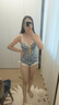 眺德高泳衣女連體純欲大小胸聚攏顯瘦遮肉肚性感少女連體泳衣溫泉游泳裝 藍(lán)花連體【8588-泳衣+裙子】 均碼【建議體重80-120斤】 曬單實拍圖