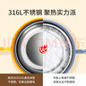 英氏（YEEHOO）寶寶輔食碗嬰兒注水保溫碗不銹鋼兒童餐具吸盤碗 澗石藍-三件套 曬單實拍圖
