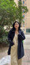 MsShe【設(shè)計感格紋風(fēng)衣外套女】大碼女裝2025秋季胖mm顯瘦高級感外套 藏青藍色25年9月12日到貨 2XL 曬單實拍圖