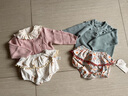 OAK FAMILY夏季新品t恤童裝嬰兒衣服莫代爾棉短袖上衣娃娃領(lǐng)女寶寶T恤 米白 90 cm 曬單實拍圖