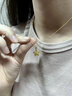 老鳳祥黃金項鏈女款足金許愿星純金吊墜套鏈七夕情人節(jié)生日禮物送女友 【今/次日達】金重約0.7g*禮盒*賀卡 曬單實拍圖