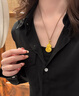 瑞諾喜鵲登梅黃金葫蘆項鏈女款999足金吊墜鎖骨鏈生日禮物送女朋友 勿拍/精美包裝定金 曬單實拍圖
