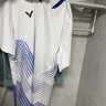 VICTOR威克多勝利羽毛球服男款運動(dòng)短袖T恤訓練服T-40012 漂白 L  曬單實(shí)拍圖