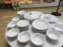墨煜景德鎮高溫燒制玲瓏瓷白瓷餐具整套碗盤(pán)餐具家用碗碟套裝釉下彩 竹韻白瓷玲瓏10人【皮箱】 70頭 曬單實(shí)拍圖