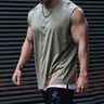 Muscledog肌肉狗 運動(dòng)背心男士夏季潮流純色休閑百搭寬松圓領(lǐng)寬肩健身工字背心訓練衣服上衣 灰綠色 L 曬單實(shí)拍圖