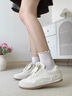 回力厚底小白鞋女2026春季新款休閑鞋女潮韓版學(xué)生百搭德訓板鞋子 米白色【潮流百搭】 36 曬單實(shí)拍圖